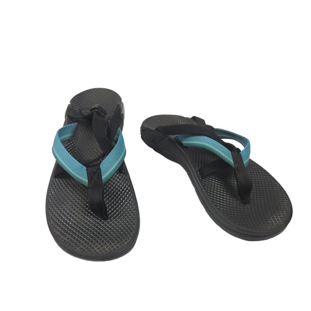 Chaco EcoTread Women's Size 9M Black & Teal Strappy Sandals